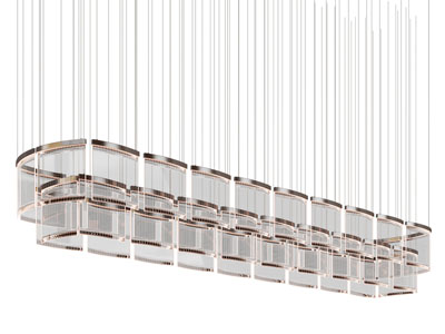 现代长方形吊灯