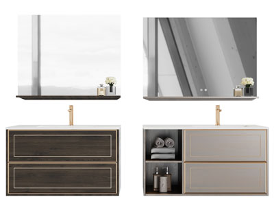 新中式洗手台 镜柜 浴室柜