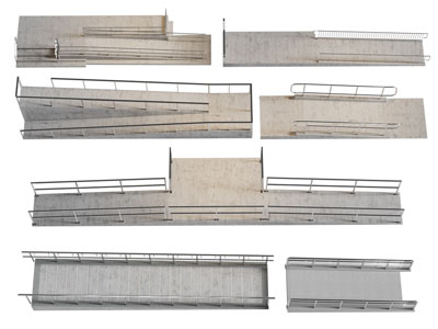 现代水泥混凝土台阶 残障人士无障碍通道