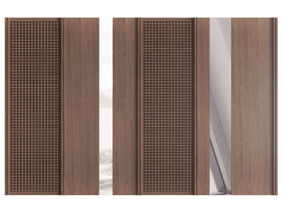 侘寂风中古风衣柜3d模型 侘寂风中古风衣柜