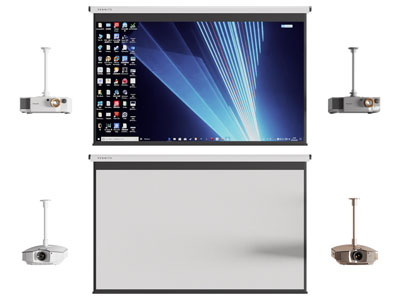 现代投影仪器 投影幕布3d模型 现代投影仪器 投影幕布