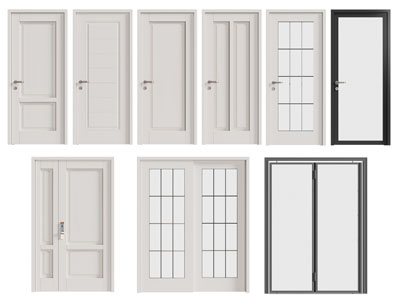 简欧平开门 木门 玻璃推拉门