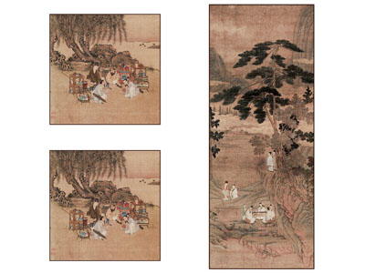新中式装饰挂画 古画3d模型 新中式装饰挂画 古画