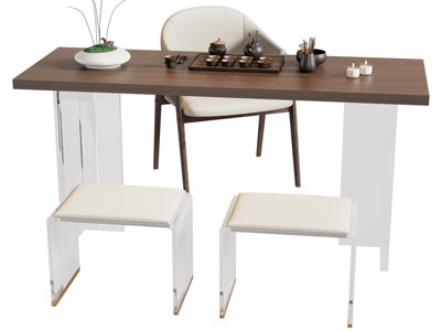 新中式茶桌椅组合