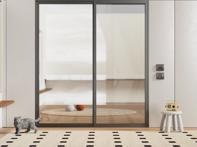 现代玻璃推拉门