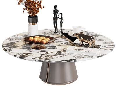 现代圆形茶几3d模型 现代圆形茶几