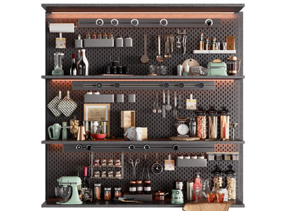 工业风loft厨具组合 调料瓶洞洞眼收纳