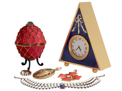 欧式项链 钟表 首饰摆件组合