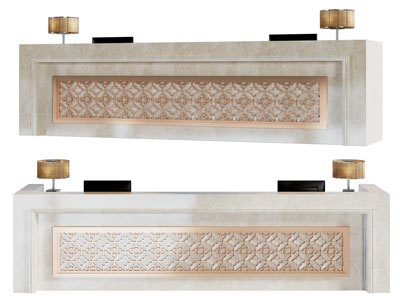 新中式前台接待台