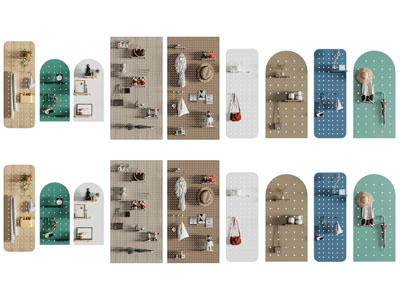 现代墙面洞洞眼收纳架 墙饰