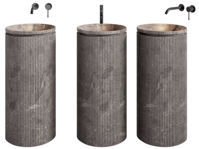 侘寂风立式洗手盆 洗手台