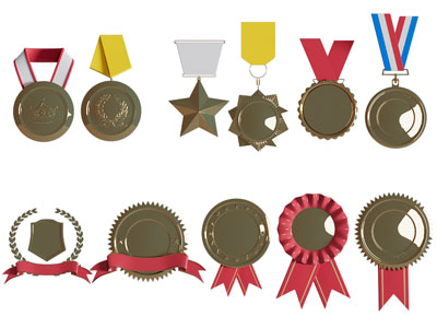 现代奖牌奖章3d模型 现代奖牌奖章