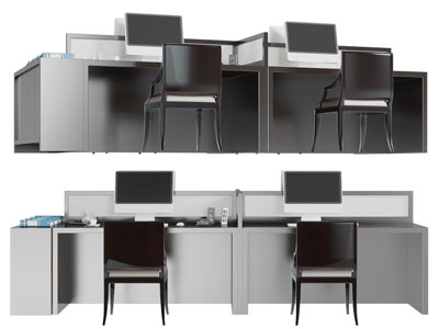 现代办公桌椅组合