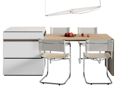 现代吧台餐桌椅组合