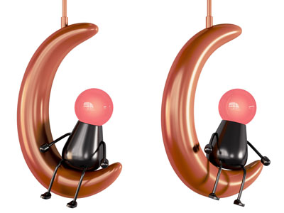 现代月亮造的吊灯