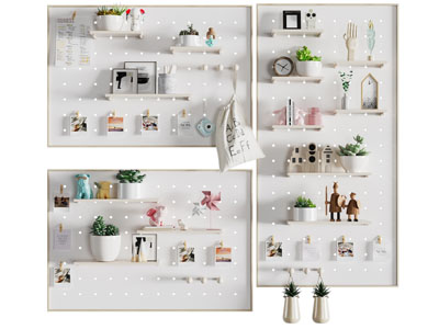 北欧墙面洞洞眼收纳架
