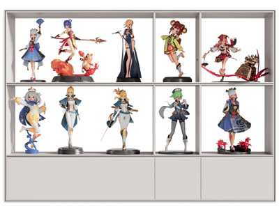 现代手办动漫游戏影视角色玩偶的装饰柜