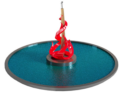 新中式党建城市雕塑小品 水景3d模型 新中式党建城市雕塑小品 水景