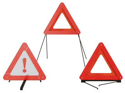 现代交通警示牌 三角形汽车紧急标识牌