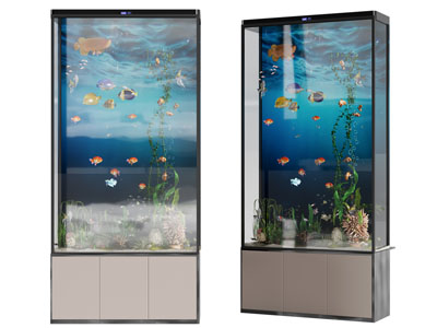 现代鱼缸水族装饰柜3d模型 现代鱼缸水族装饰柜