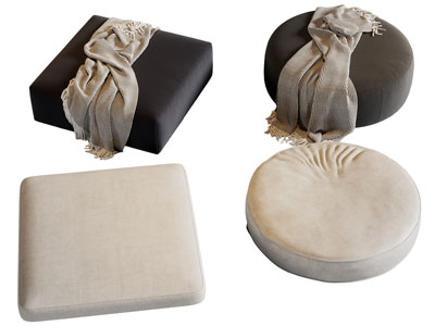 现代方形 圆形坐垫 坐墩 沙发凳子