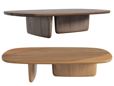 现代实木茶几3d模型 现代实木茶几