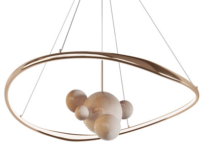 现代金属圆环吊灯