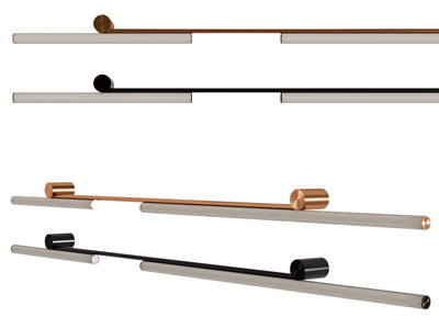 现代一字金属壁灯