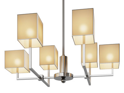 新中式方形灯罩吊灯