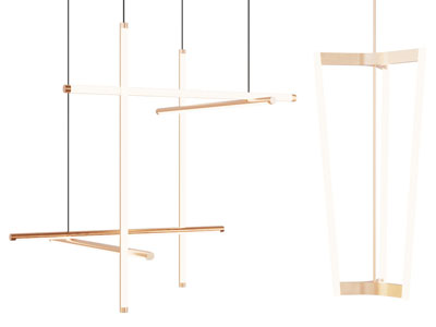 现代金属条状吊灯