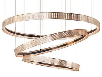 现代轻奢三环吊灯