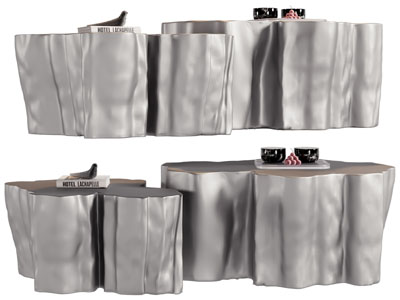 现代轻奢木桩造的茶几3d模型 现代轻奢木桩造的茶几