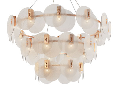 现代圆形磨砂灯罩吊灯