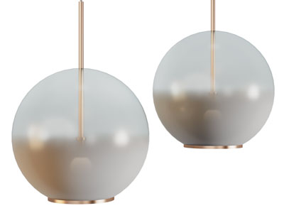 现代轻奢磨砂灯罩球形吊灯