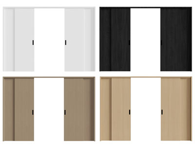 现代实木推拉门