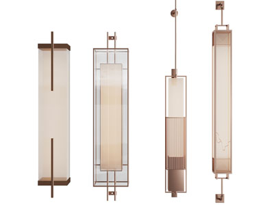 新中式长方形壁灯