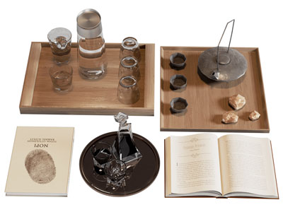 新中式托盘 茶具杯子 书本摆件组合