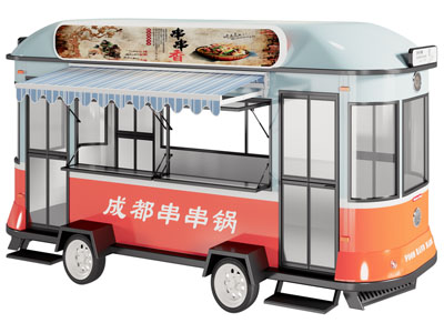 现代小吃摊 售卖车3d模型 现代小吃摊 售卖车