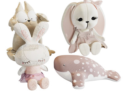 现代布偶 玩偶 儿童玩具摆件组合