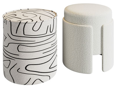 现代圆形沙发凳子 坐墩