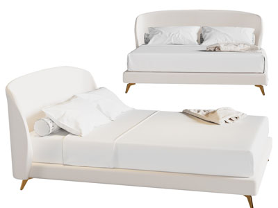 现代奶油风双人床