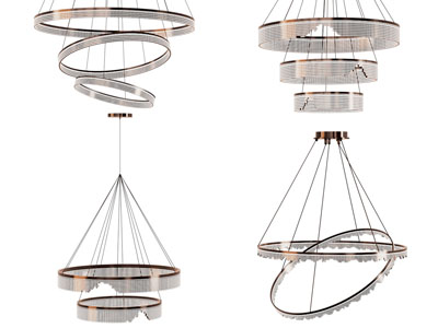 新中式圆环吊灯