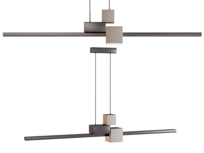 现代金属几何造的吊灯