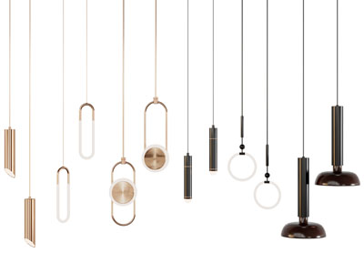 现代单头垂线吊灯