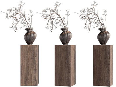 侘寂风花瓶花卉摆件组合