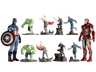 现代动漫游戏影视角色摆件组合