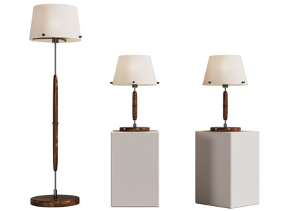 现代中古风落地灯 台灯