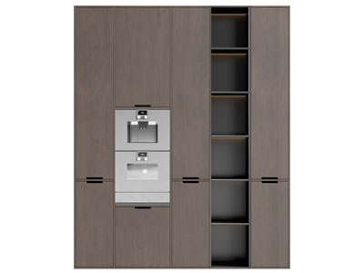 现代嵌入烤箱 咖啡机的橱柜 高柜