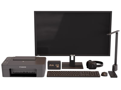 现代电脑 台灯 复印机办公文具综合3d模型 现代电脑 台灯 复印机办公文具综合