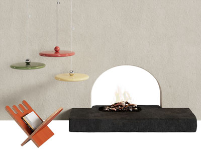 侘寂风壁炉火炉 吊灯